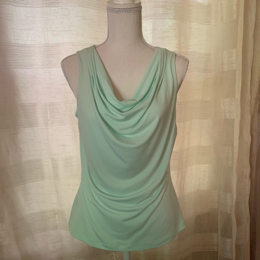 Calvin Klein Sea Foam Green / Mint Draped Top